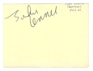 JL6. A John Lennon Autograph Obtained On the Night Of The Beatles Historic "Royal Variety Show" Performance On November 4, 1963