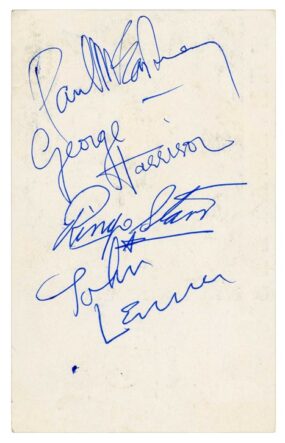 Parlophone Card Stowe School April 4, 1963 BACK