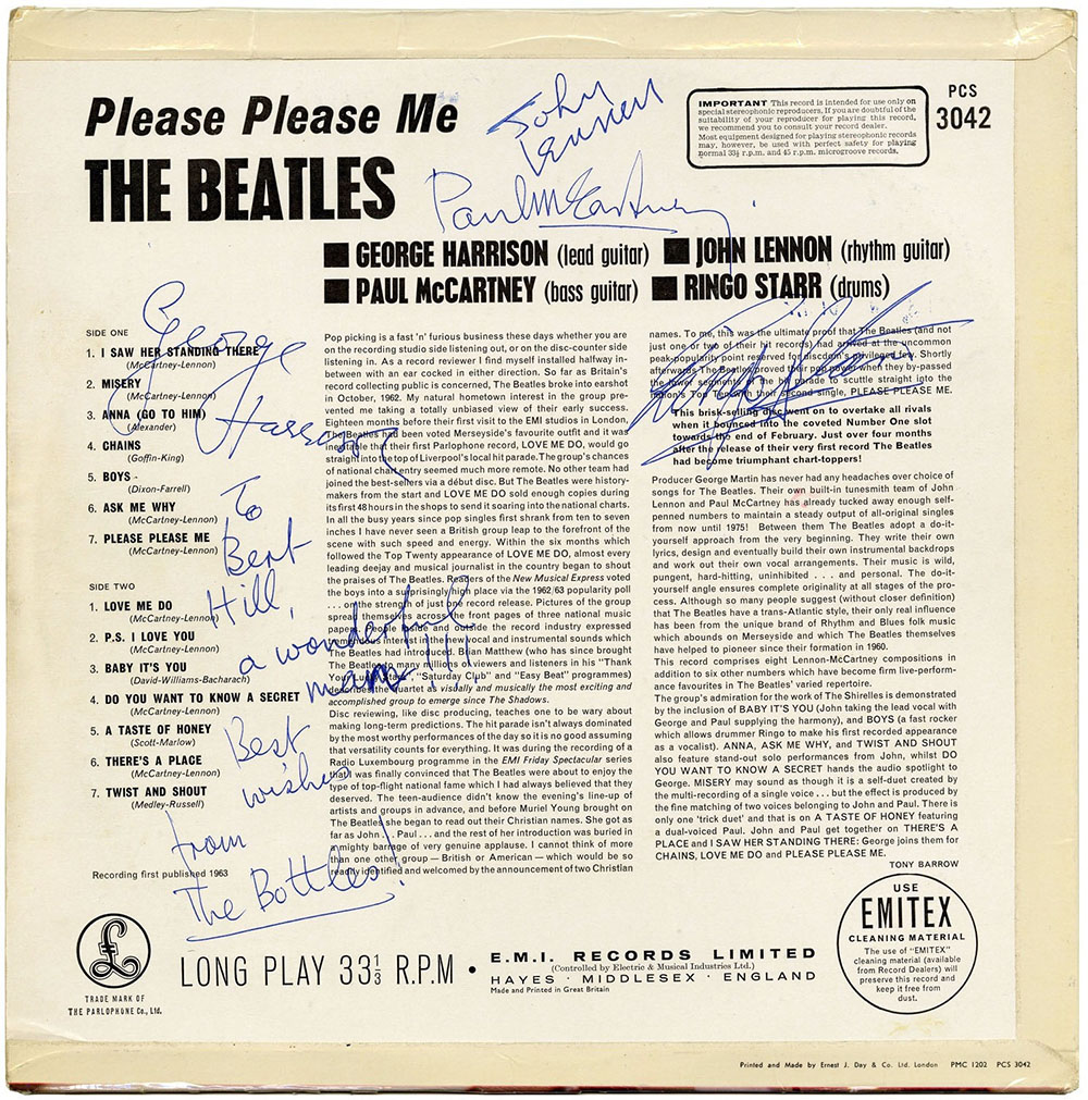 Please Please Me STEREO Back copy Please Please Me STEREO Back copy