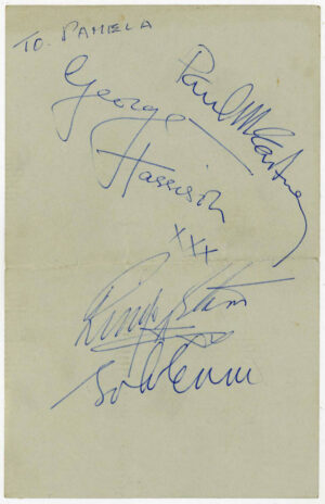 SI47 A Beatles Autograph Set Obtained At Heathrow Airport Just Before They Left For America On February 7, 1964