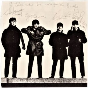 SI46. A 1964 North American Tour Program Page Signed By The Beatles For Piano Virtuoso Liberace