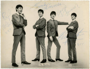 PH4. Beatles Star Pics Photo By Dezo Hoffmann, Signed By All Four Members Of The Band on September 1, 1963