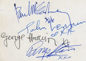 PC2. A Scarce March 1963 Issue Parlophone Records Promotional Photocard That Has Been Autographed By The Beatles