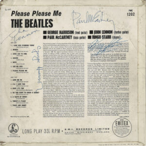 SA4.  A “Please Please Me” Album Cover Autographed By The Beatles In The Fall Of 1963