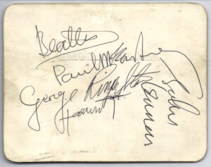 SI26.  An Artistes & Staff Pass From ‘The Royal Variety Performance’, Signed By The Beatles On That Historic Night