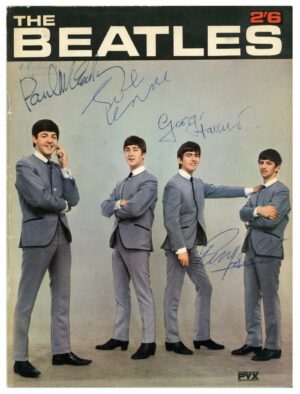 SI28. A "PYX Book"With A Color Version Of An Iconic Pose On The Front Cover, Signed By The Beatles.
