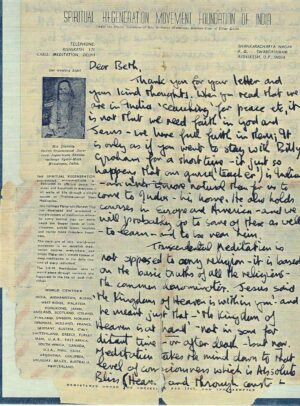 SI30. A Rare Important And Revealing John Lennon Handwritten Letter, Written In Rishikesh, India While In The Midst Of Composing Most Of The Songs That Would Later Appear On “The White Album”.