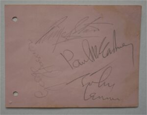 AP4. A Set Of Beatles 1964 Autographs On A Pink Colored Autograph Album Page