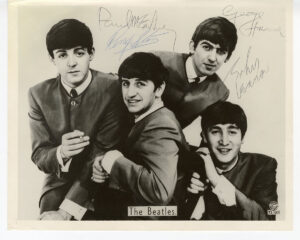PH12.  An Extremely Rare And Desirable 10" x 8" Dezo Hoffmann Portrait Of The Beatles - The Most Iconic And Reproduced Beatles Image Of All Time - Fully Signed By The Group In 1964