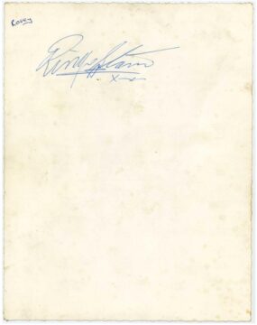 A Beatles "Star Pics" photograph signed on the back by Ringo Starr.