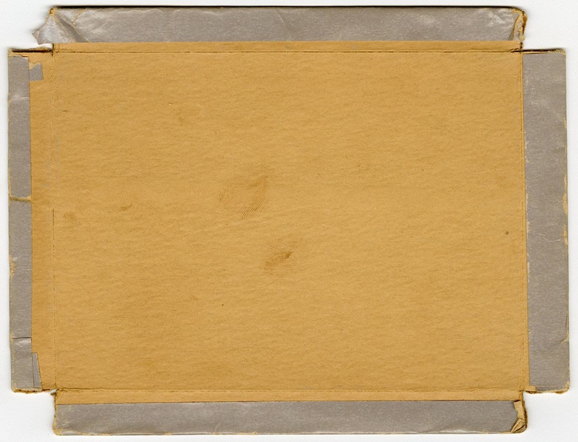 The back of a Bloomingdale's Cardboard Box Top Signed By the Beatles On August 13, 1965.