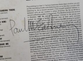 The Paul McCartney autograph.