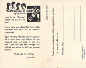 Included in the package is this INCREDIBLY RARE double sided perforated mail in card. Both this and the brochure have both been exceptionally well preserved.